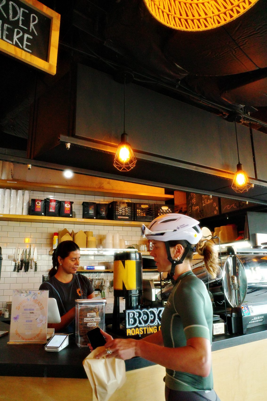 The coffee stop after a Fool's Gold group cycling ride