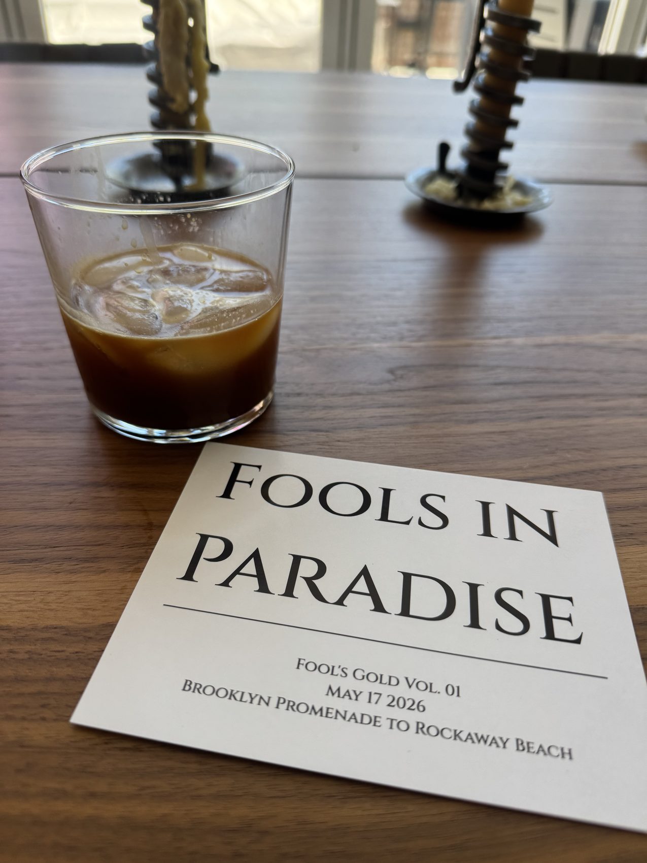Fools in Paradise branding at a Fool's Gold ride coffee stop